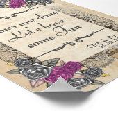 Rustic Vintage Wedding Sign Poster (Hoek)