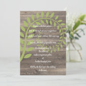 RUSTIC VINTGE BOTANICAL WEDDING INVITATION KAART (Staand voorkant)