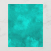 Rustic Violet en Turquoise Floral Wedding Invite Flyer (Achterkant)