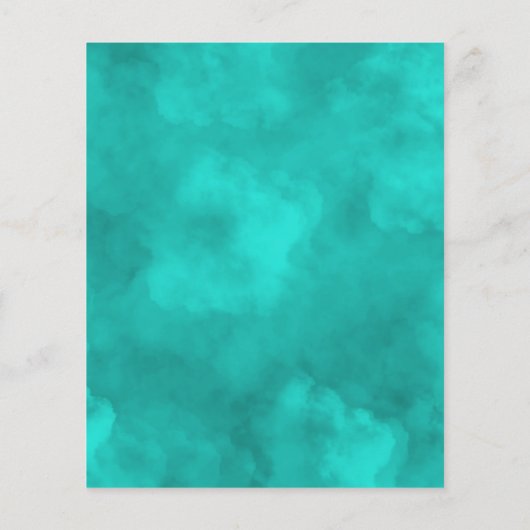 Rustic Violet en Turquoise Floral Wedding Invite Flyer (Achterkant)