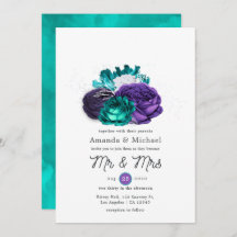 Rustic Violet en Turquoise Floral Wedding
