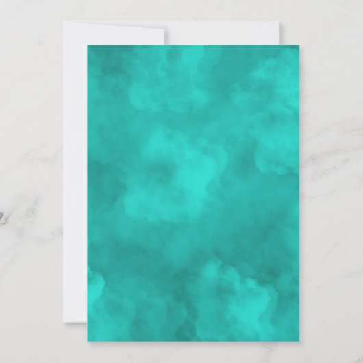 Rustic Violet en Turquoise Floral Wedding Save The Date (Achterkant)