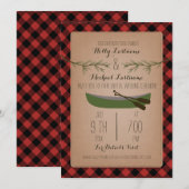 Rustic Virtual Wedding Livestream Pset Canoe Kaart (Voorkant / Achterkant)