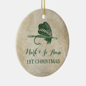 Rustic Vist kleine kerstversiering Keramisch Ornament (Rechts)