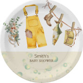 Rustic Vist Little Fisherman Baby shower Papieren Bordje