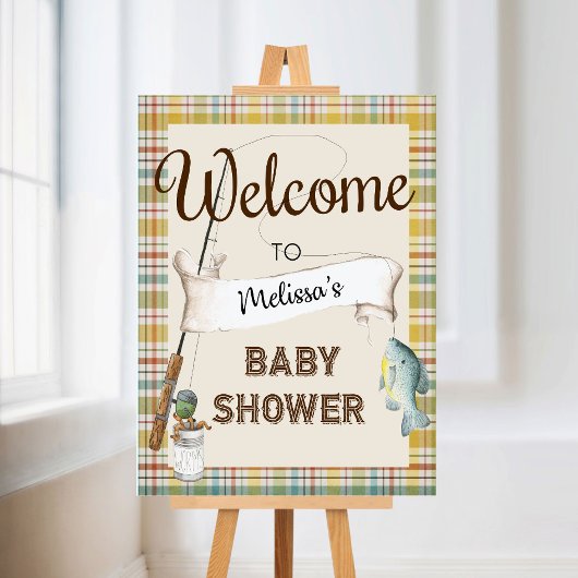 Rustic Vist welkomstteken Baby shower Poster