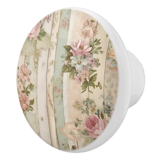 Rustic Vitage Roos Keramische Knop (Rechts)