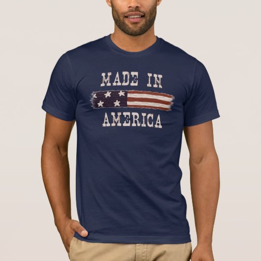 Rustic Vlag Shirt "Made in America" (Voorkant)