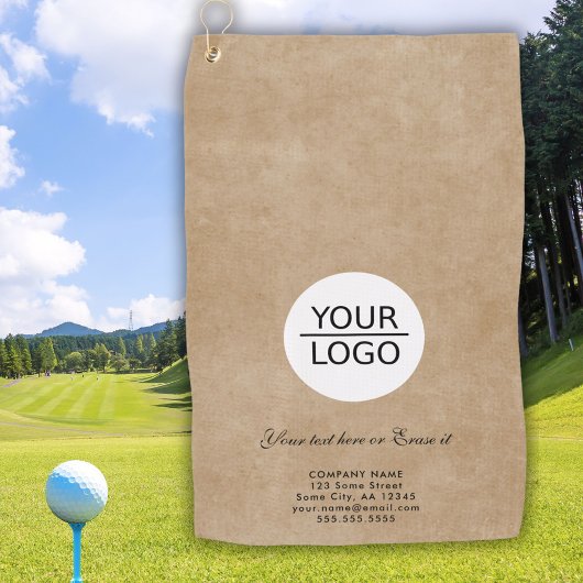 Rustic Voeg uw Logo Custom Text Company toe Golfhanddoek