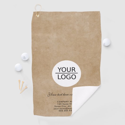 Rustic Voeg uw Logo Custom Text Company toe Golfhanddoek (Insitu)