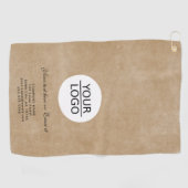 Rustic Voeg uw Logo Custom Text Company toe Golfhanddoek (Horizontaal)