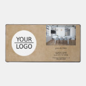 Rustic Voeg uw Logo Custom Text Photo Company toe Bureaumat (Voorkant)