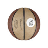Rustic Voeg uw Logo toe met Aangepaste Tekst Bedri Basketbal (Verticaal)