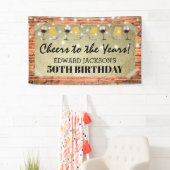 Rustic Volwassen Verjaardagsfeest | Proost op de J Spandoek (Insitu)