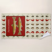 Rustic voor aangepaste vliegvliegen strandlaken (Voorkant)