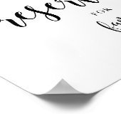 Rustic voorbehouden voor Gezinstrouwreceptiebord Poster (Hoek)