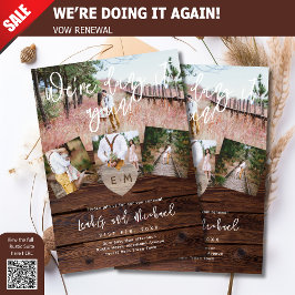 RUSTIC VOW VERNIEUWING VERLOVING VRIJGEZELLENFEEST KAART