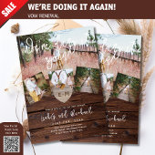 RUSTIC VOW VERNIEUWING VERLOVING VRIJGEZELLENFEEST KAART