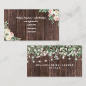 Rustic Vrijgezellenfeest cadeauregisterbehuizing Informatiekaartje (Voorkant / Achterkant)