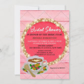 Rustic Vrijgezellenfeest Tea Party Invitation Flor Kaart (Voorkant)