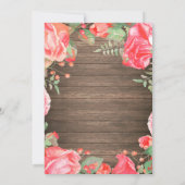 Rustic Vrijgezellenfeest Tea Party Invitation Flor Kaart (Achterkant)