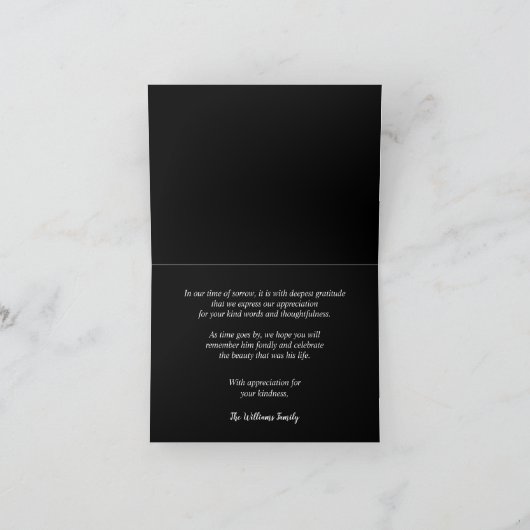 Rustic Wagon Wheel Black Bereavement Bedankkaart (Binnen)
