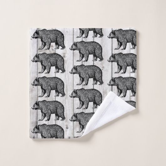 Rustic Walking Beer Shiplap Wood Bath Towel Set Bad Handdoek (Wasdoekje)