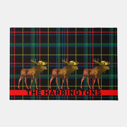 Rustic Walking Moose Pset Deurmat (Voorkant)