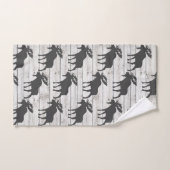 Rustic Walking Moose Shiplap Wood Bad Handdoek (Handdoek)