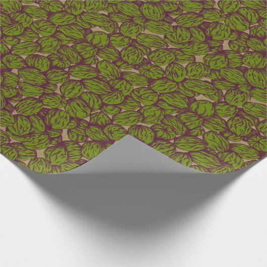 Rustic Walnut Pattern Gold Cadeaupapier (Hoek)