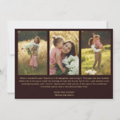 Rustic Warm Brown Religious Christmas Card Feestdagenkaart (Achterkant)