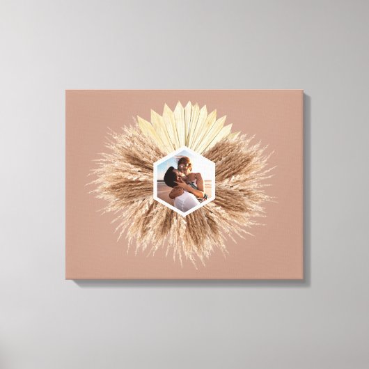 Rustic Warm Neutral Colors Photo Design Canvas Afdruk (Voorkant)