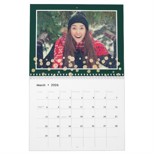 Rustic Warm  Red Truck Family Foto Kalender (Mar 2026)