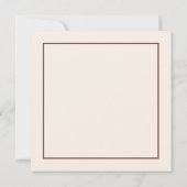 Rustic Warm Terracotta Modern Minimalist Wedding Kaart (Achterkant)