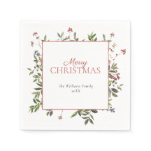 Rustic Warm Winter Berry Merry Kerstmis