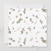 Rustic Warm Winter Berry Wreath kerstparty Kaart (Achterkant)