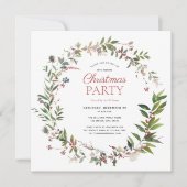 Rustic Warm Winter Berry Wreath kerstparty Kaart (Voorkant)