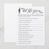 Rustic wat de Groom zei Vrijgezellenfeest spel Informatiekaartje (Voorkant / Achterkant)