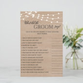 Rustic wat groom vrijgezellenfeest game zei (Staand voorkant)