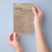 Rustic wat groom zei: vrijgezellenfeest game flyer (Hand)