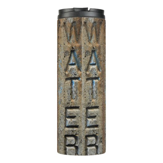 Rustic Water Sign Thermosbeker (Achterkant)