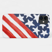 Rustic Watercolor Amerikaanse Vlag Onafhankelijkhe Case-Mate iPhone Case (Achterkant (horizontaal))