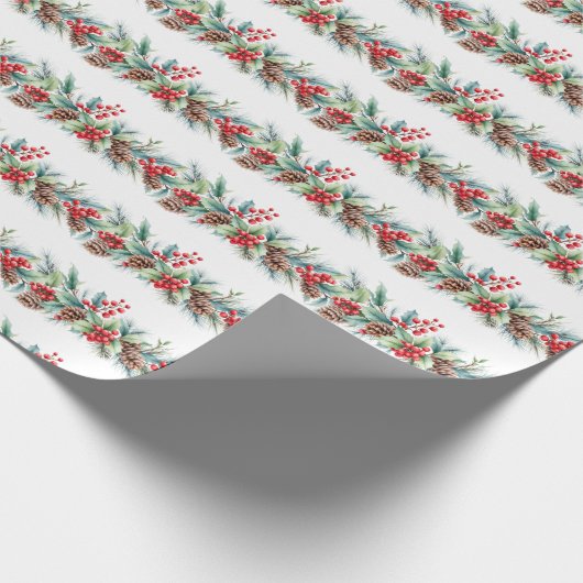 Rustic Watercolor Border Cadeaupapier (Hoek)