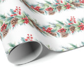 Rustic Watercolor Border Cadeaupapier (Rol Hoek)