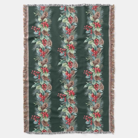 Rustic Watercolor Border Deken (Voorkant Verticaal)