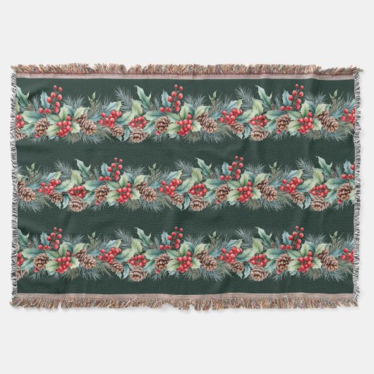 Rustic Watercolor Border Deken (Voorkant)