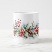 Rustic Watercolor Border Grote Koffiekop (Voorkant)