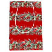 Rustic Watercolor Border Medium Cadeauzakje (Voorkant)