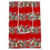 Rustic Watercolor Border Medium Cadeauzakje (Achterkant)