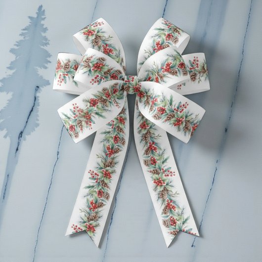 Rustic Watercolor Border Satijnen Lint